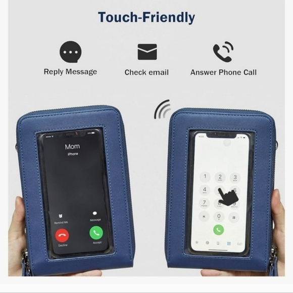 ECOSUSI Blue Crossbody/Satchel/Wristlet Bag, Versatile - Picture 13 of 15